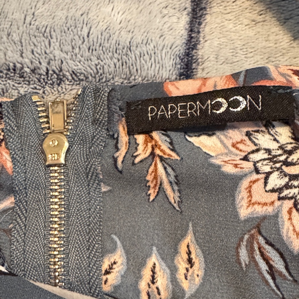 Papermoon Blue and Pink Floral Blouse